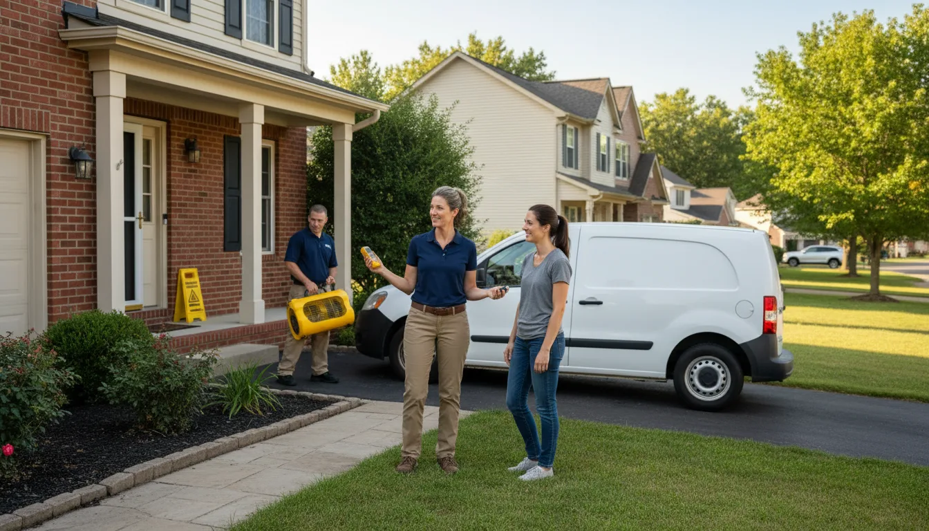 Residential water damage restoration in Lambert, MS